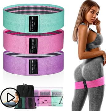 slomart PORTENTUM Resistance Bands set - trake za jogu i trening (3 razine)