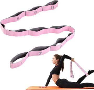 Yoga AiQInu joga traka za istezanje s 11 omčica - visoko elastična
