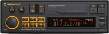 Pioneer Pioneer SXT-C10PS autoradio, 1-DIN, Retro, Bluetooth, DAB+, USB, RGB