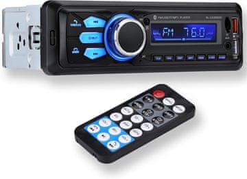 slomart Autoradio Altaudia 1-DIN, 4x45W, Bluetooth 5.0, USB, AUX, 7 boja