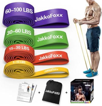 slomart Fitness trake 4 kom, vježbajte bilo gdje s elastičnim trakama za jačanje i fizioterapiju
