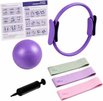 slomart Relaxdays Pilates Set 6-dijelni, rekviziti za vježbanje