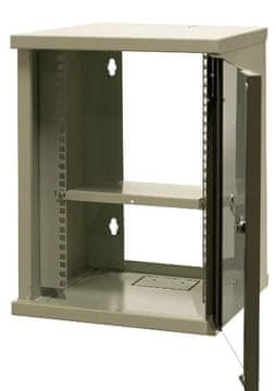 slomart EMI EM/SOHO-9U Zidni ormarić 10" 9U, lim/staklena vrata, 325x330x445mm, sivi
