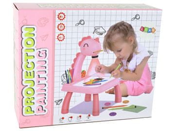 slomart LEAN TOYS Projektor za crtanje s Dinosaura - Roza