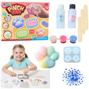 slomart LEAN TOYS Kreativni DIY set za izradu squishy igračaka (mačja šapa)