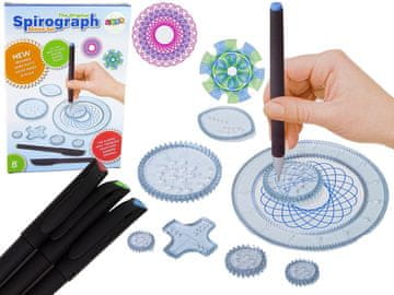 slomart LEAN TOYS Edukativni set Spirograf, pisaljke i šablone