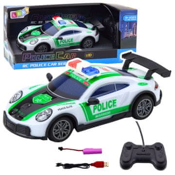 slomart LEAN TOYS RC policijski automobil, drift, LED svjetla, 1:22