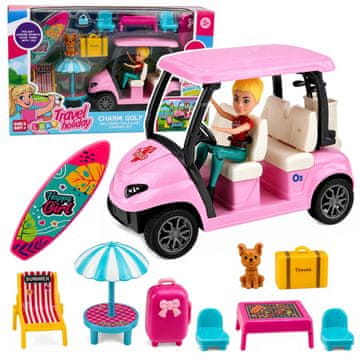 slomart LEAN TOYS Komplet za Golf: Meleks, Lutka, Pes, Dodaci