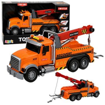 slomart LEAN TOYS Kamion šlep služba s dizalicom