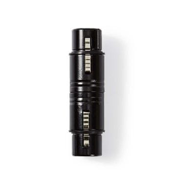 Nedis XLR adapter XLR 3 pinski ženski XLR 3 pinski ženski Niklani Ravni Metalni Crna 1 kom Plastična vrećica