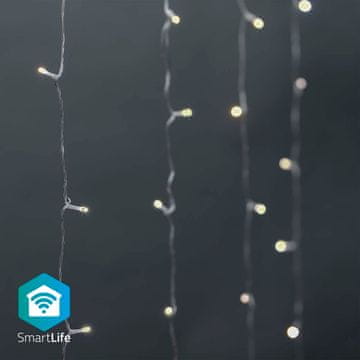 Nedis SmartLife Božićna Rasvjeta Zavjesa Wi Fi Toplo do hladno bijela 200 LED dioda 3 m Android IOS