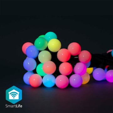 Nedis SmartLife Božićna Rasvjeta Lampice za Party Wi Fi RGB 48 LED dioda 10 8 m Android IOS Promjer žarulje 30 mm