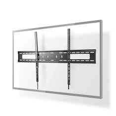 Nedis Fiksni nosač za TV na zid 60 100 Maksimalna podržana težina zaslona 75 kg Minimalna udaljenost od zida 30 5 mm Metal Čelik Crna