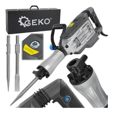 GEKO Električni čekić za rušenje HEX 65J od 1700 W u koferu sa setom dlijeta