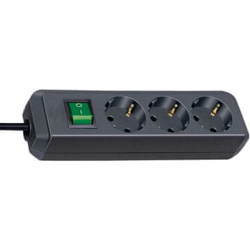 Nedis Eco-Line s prekidačem 3-poljni crni 1,5 m H05VV-F 3G1.5