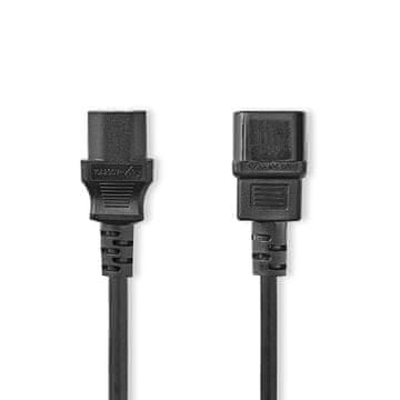 Nedis Kabel za napajanje | IEC-320-C14 | IEC-320-C13 | Ravni | Ravni | Poniklani | 2,00 m | Okrugli | PVC | Crni | Etiketiranje