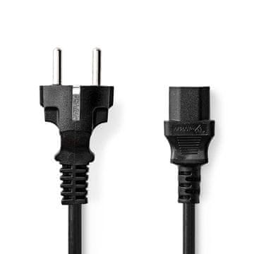 Nedis Kabel za napajanje | Muški konektor za napajanje | IEC-320-C13 | Ravni | Ravni | Poniklani | 5,00 m | Okrugli | PVC | Crni | Etiketiranje
