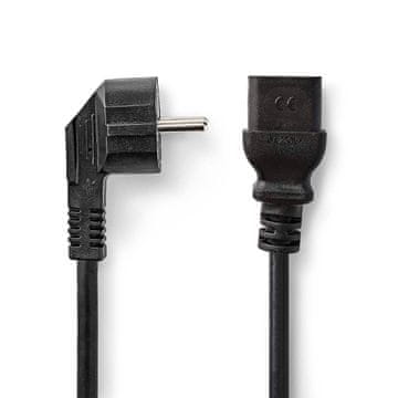 Nedis Kabel za napajanje | Muški konektor za napajanje | IEC-320-C19 | Kutni | Ravni | Poniklani | 2,00 m | Okrugli | PVC | Crni | Kutija