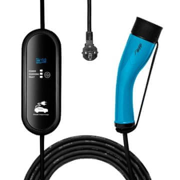 Akyga Punjač za električna vozila AK-EC-19 Tip 2 s LCD zaslonom, 1-fazni, 16 A, 3,8 kW, 5 m