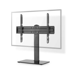 Nedis Fiksni TV stalak | 37 - 70 " | Maksimalna podržana težina zaslona: 40 kg | Podesiva unaprijed postavljena visina | Kaljeno staklo / Čelik | Crna