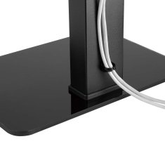 Nedis Fiksni TV stalak | 37 - 70 " | Maksimalna podržana težina zaslona: 40 kg | Podesiva unaprijed postavljena visina | Kaljeno staklo / Čelik | Crna