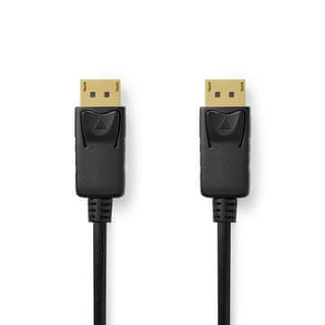 Nedis Displayport kabel DisplayPort muški DisplayPort muški 8K 60Hz Niklani 3 00 m Okrugli PVC Crni Kutija