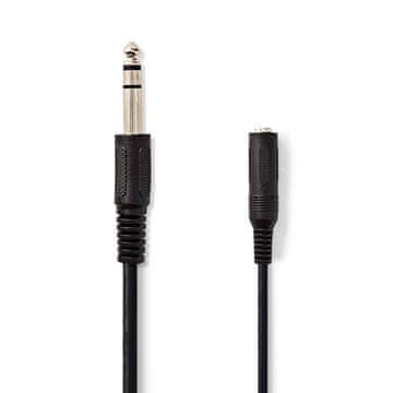 Nedis Stereo audio kabel | 6,35 mm muški | 6,35 mm ženski | Niklani | 5,00 m | Okrugli | Oznaka