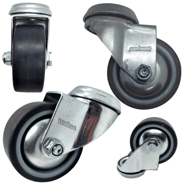 Set kotačića, 4 kom. okretnih kotačića 50 mm, 120 kg, termoplastična guma