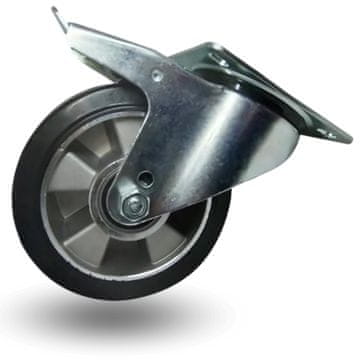 Okretni kotač, set kotača, kočnica, 160 mm, 350 kg, BPAB 1603, aluminij-guma