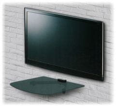 ONE 350x220 RTV staklena polica za TV. Crna.