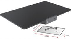 ONE 350x220 RTV staklena polica za TV. Crna.