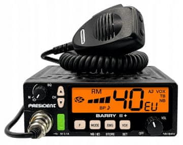 President CB radio BARRY II Plus ASC VOX USB 12/24V