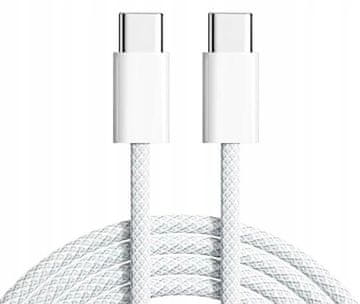 em USB-C NYLO USB-C kabel 1 m bijeli brzo punjenje 60 W