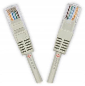 Patch kabel UTP cat 5e 10m RJ45 utikači sivi LAN kabel Conotech NS-89