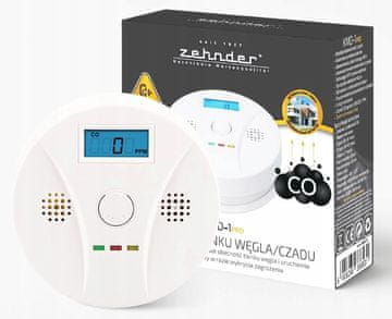 Zehnder KMD-1 PRO CO detektor s LCD zaslonom 10 godina