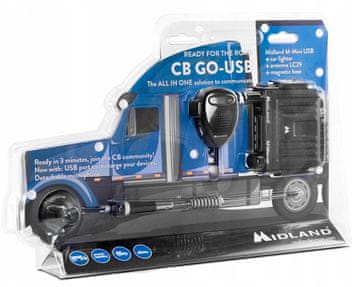 Midland CB radio M-MINI USB set s antenom LC-29 magnet Poklon set