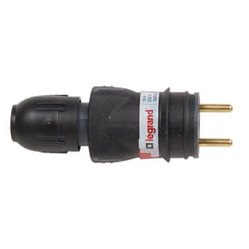 LEGRAND Utikač 2P+Z 16a IP44 crna guma+uvodnica