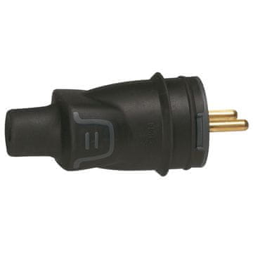 LEGRAND Utikač 2P+Z 16a IP44 crna guma