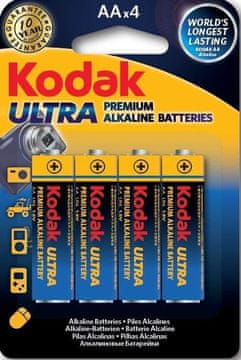 Kodak Ultra Premium alkalne baterije AA-4 LR6, blister = 4 kom.