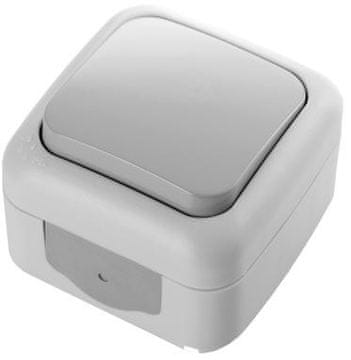 Panasonic Jednopolni prekidač IP54, sivi PALMIYE