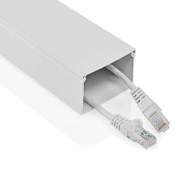 Nedis Upravljanje kabelima Kanal 1 kom Maksimalna debljina kabela 40 mm Aluminij Bijela