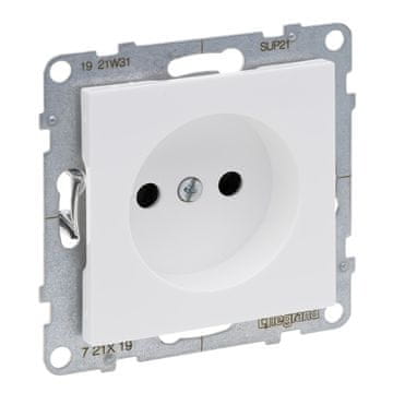 LEGRAND 2P utičnica s poklopcem - 16 A - 250 V~ - vijčani terminali, BIJELA SUNO