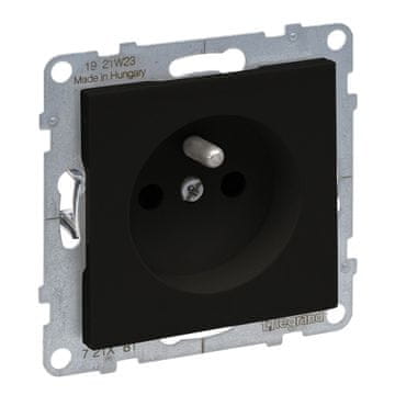LEGRAND Utičnica 2P+Z - - 16 A - 250 V~ - automatski terminali, CRNA SUNO
