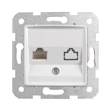 Panasonic Računalna utičnica 1xrj45 cat.5e, LINNERA S bijela