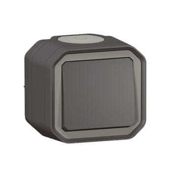 LEGRAND Prekidač za stepenice, nadžbukni set 10AX-250V~ - antracit, NOVI PLEXO 55