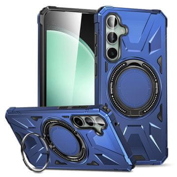 GS Futrola za Samsung Galaxy A15 5G, oklopljena za MagSafe sa stalkom, plava + 9H staklo