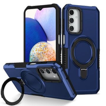 GS Futrola za Samsung Galaxy A15 5G, prsten s postoljem, plava + 9H staklo