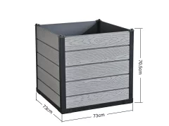 Bello Giardino Vrtna posuda Praktična cvjetna posuda Kvadratna cvjetna posuda 73x73x70,5 cm