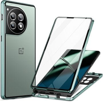 GS Futrola za OnePlus 12 5G, magnetsko dvostruko staklo, zelena