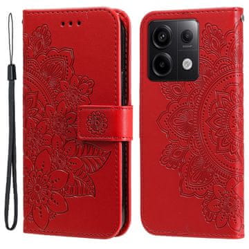 GS Preklopna futrola za Xiaomi Redmi Note 13 Pro 5G, Mandala, crvena